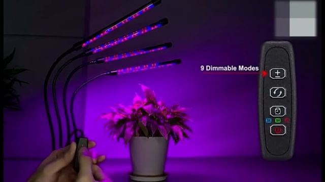 Светодиодная фитолампа для  растений, рассады, орхидей. Grow Light  4 ветками.