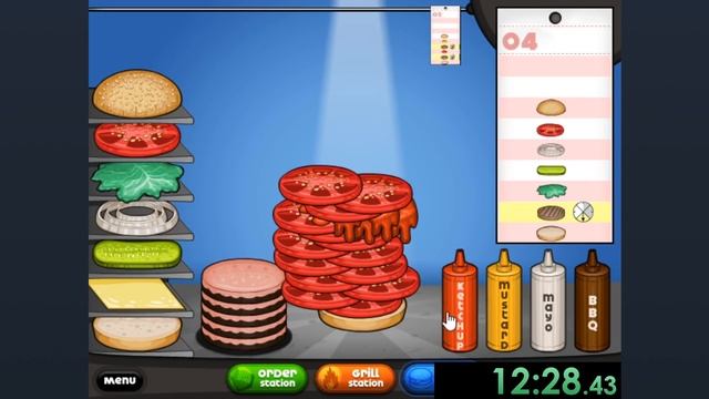 a completely normal papa's burgeria speedrun