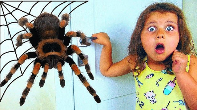 Милана и папа - история про скелета и паука