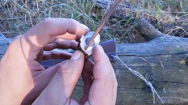 Нож с рукоятью из рога