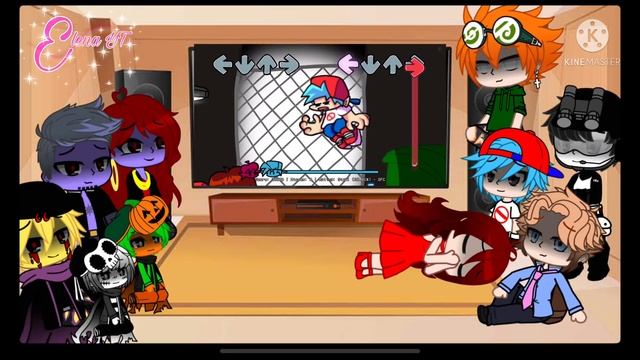 FNF React To Friday Night Funkin' But BF dies||FRIDAY NIGHT FUNKIN'||ElenaYT.