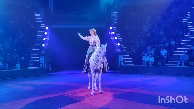 Цирковой номер "Высшая школа верховой езды" Елена Павлович и терская лошадь Оксфорд