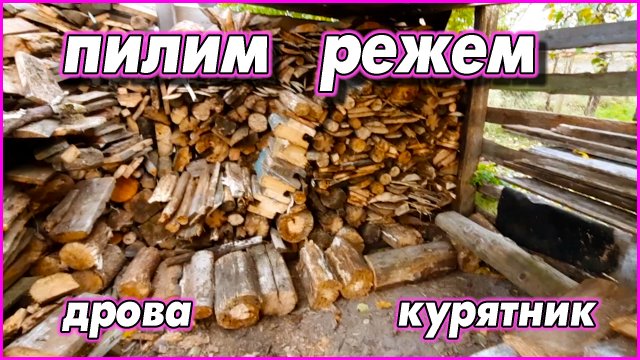 #92 Заготовка дров продолжается. Уборка территории. Достраиваем курятник 17.10.2021