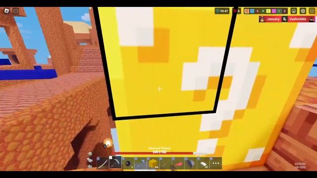 Играю в бед варс, но с ЛАКИ БЛОКАМИ! Roblox Bed Wars