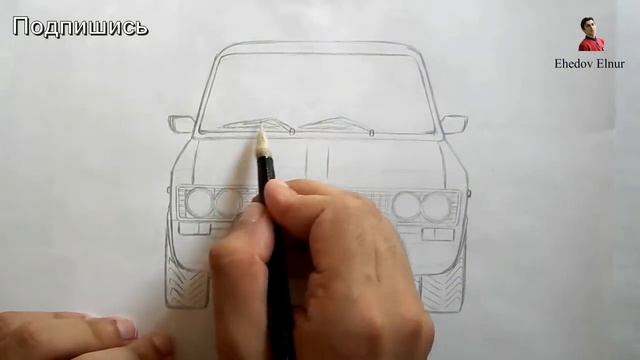 Как нарисовать Машину Ваз Тюнинг Жигули поэтапно (Ehedov Elnur)