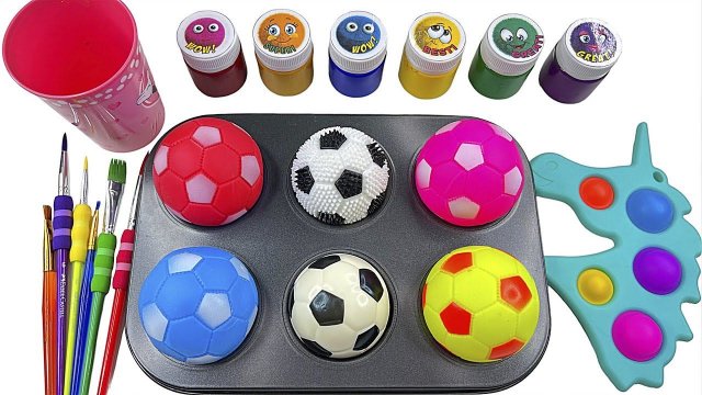 Satisfying Video l How To Make Rainbow Lollipop Candy in to Princess Paint & Balls Cutting ASMR