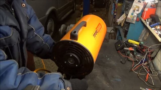 Газовый теплогенератор в гараж(газовая пушка)КГ-10В.Обзор.Испытание.