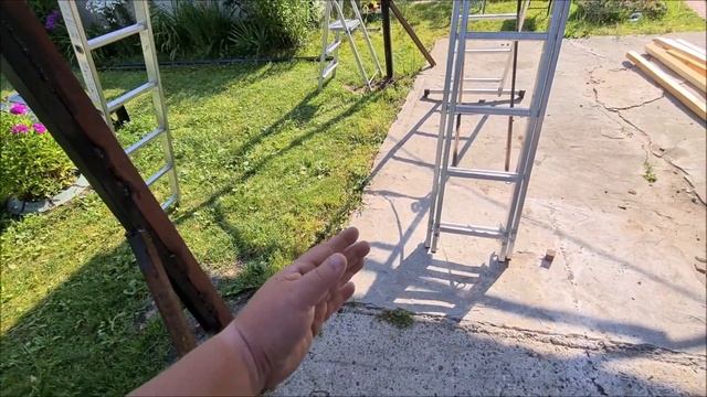 Навес для автомобиля. Собрал бюджетный, из того что было