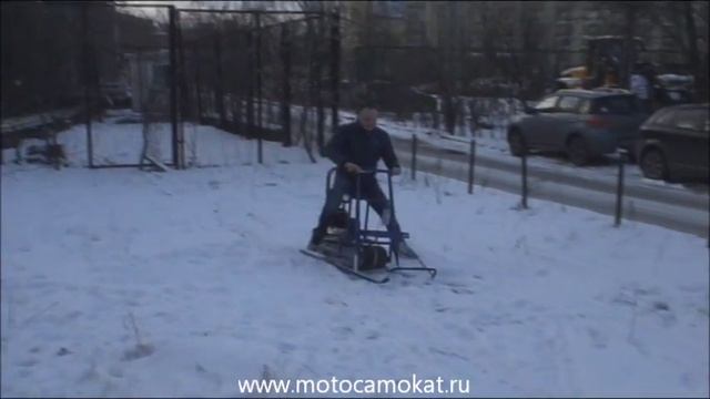Гусеничный мотопривод к финским саням ( Гусеничные мотофинки ) 2016  / Finnish sleigh with a motor