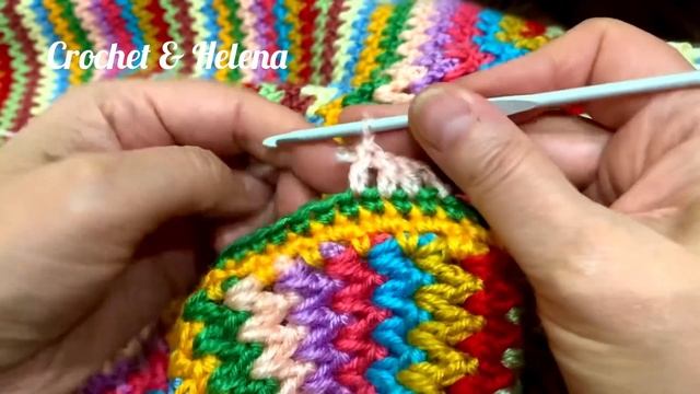 КАК ПРОСТО И БЫСТРО СВЯЗАТЬ ПЛЕД. ЧАСТЬ 2. ЯРКИЙ ПЛЕД КРЮЧКОМ