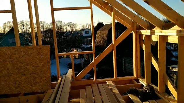 Каркасный дом 6х8 Часть - 19 Мансардный этаж