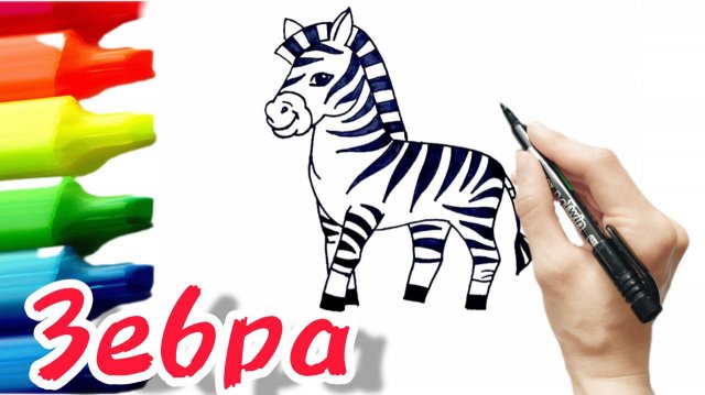 Как нарисовать зебру