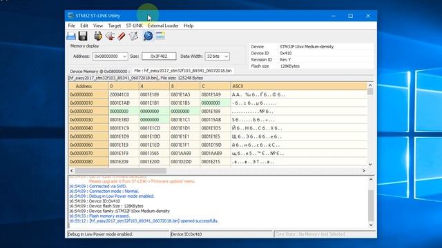 Прошивка STM32 с помощью ST Link программатора под Windows