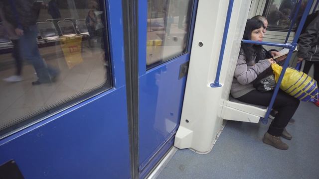 Bulgaria, Sofia, Metro ride from Софийски университет Св. Климент Охридски to стадион Васил Левски