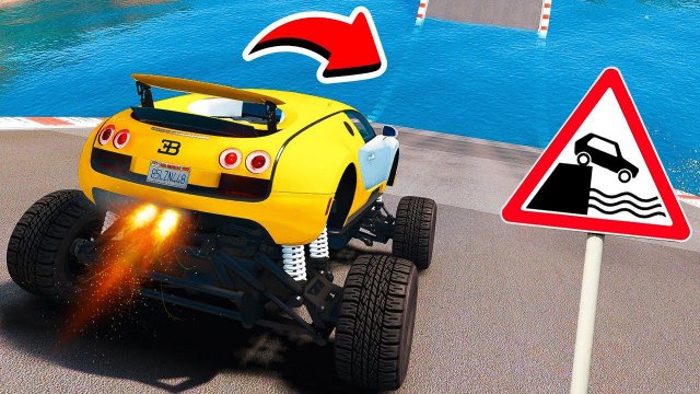 СМОЖЕТ ЛИ БУГАТТИ ВЕЙРОН БИГФУТ ПРОЕХАТЬ БОЛЬШУЮ ЛУЖУ В ГТА 5 МОДЫ! ЭКСПЕРИМЕНТЫ В GTA 5 ВИДЕО MODS