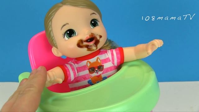 Чем Накормить Аню? Овсянку Она Не Ест! Мультики Как Мама Кормит Куклу Беби Бон 108мама тв