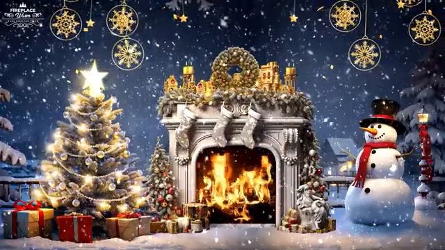 All Year is Christmas ? Relaxing Christmas Music?Crackling Fireplace ? Christmas Tree ☃️❄️ Snowy