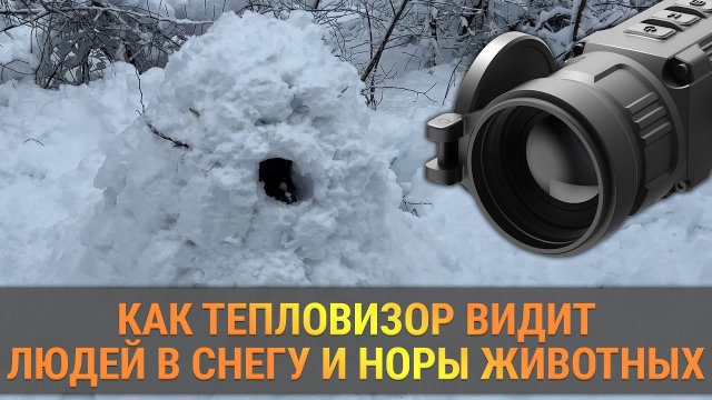 Видит ли тепловизор человека в снегу и норы животных? Тесты в снежную погоду от iRay!