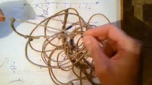 Перемёт перетяга рыбацкая снасть схема установки на реке. Часть-6