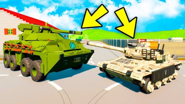 БИТВА ЛЕГО ТАНКОВ! ЧИТЕРСКИЙ ЛЕГО ТАНК ПРОТИВ ОБЫЧНОГО! БИТВА НА ВЫЖИВАНИЕ В БРИК РИГС (Brick Rigs)