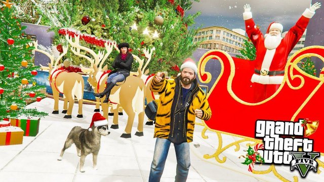 КАК МАЙКЛ ПРАЗДНУЕТ НОВЫЙ ГОД 2018 РЕАЛЬНАЯ ЖИЗНЬ В ГТА 5 МОДЫ #33! ОБЗОР МОДА В GTA 5 видео игра