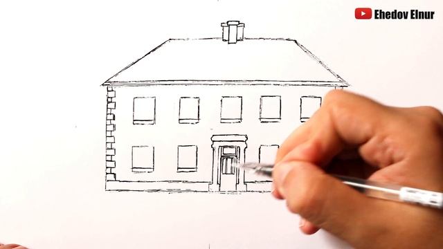 Как нарисовать Дом | Как нарисовать Особняк
