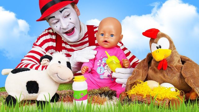 Пупсик БЕБИ БОН и Домашние животные на ферме! - Весёлые игры для детей. Мультики с игрушками