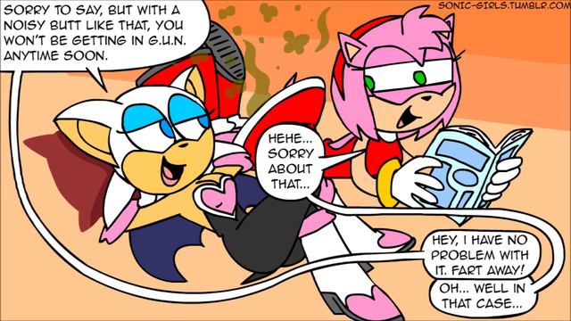 Sonic Girls Farting Comic: Shameless Amy (voiced)