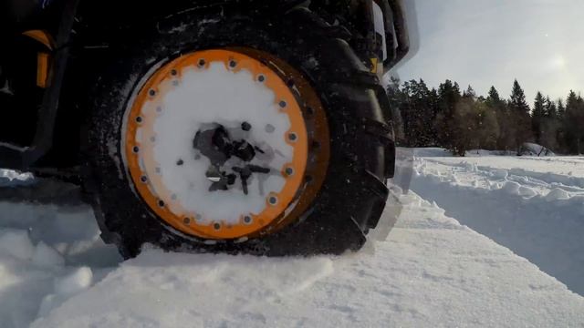 Покатушка на квадроцикле зимой БРП BRP 650