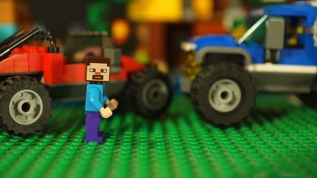 Лего НУБик Майнкрафт и Машинки Лего Полиция LEGO Minecraft