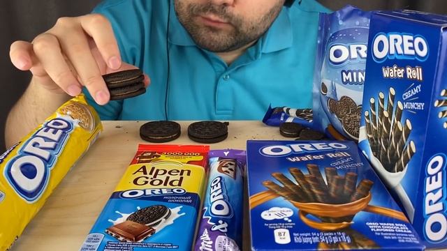ASMR Oreo Party (Chocolate Bars, Cookies, Wafer Roll, Milka & Oreo Chocolate) Mukbang Eating Sounds