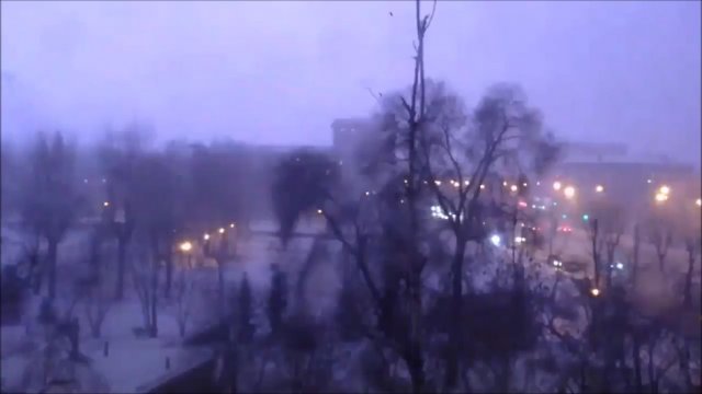 Новосибирск. Снежная гроза (09.12.2015 г.)