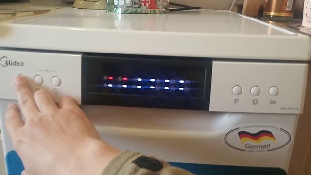 Настройка режима жёсткости воды Midea.