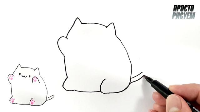 Котенок, простой и милый рисунок