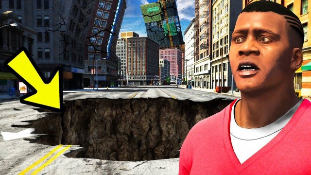 GTA 5 - МЕГА ЗЕМЛЕТРЯСЕНИЕ в Лос-Сантосе! Конец СВЕТА настал!