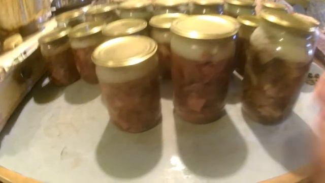 Тушенка в автоклаве из козлятины.