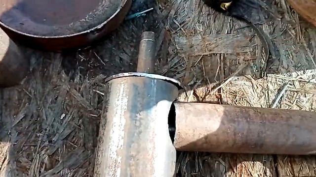 Пошаговое изготовление котла на отработке с водяным контуром.