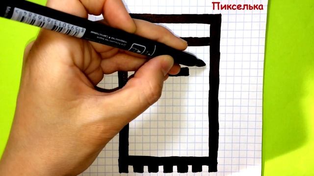 Как Рисовать Кавайную Шоколадку по Клеточкам ♥ Рисунки по Клеточкам