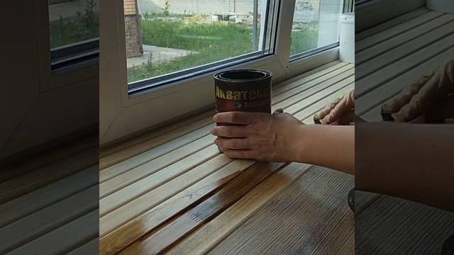 Подоконник из реек