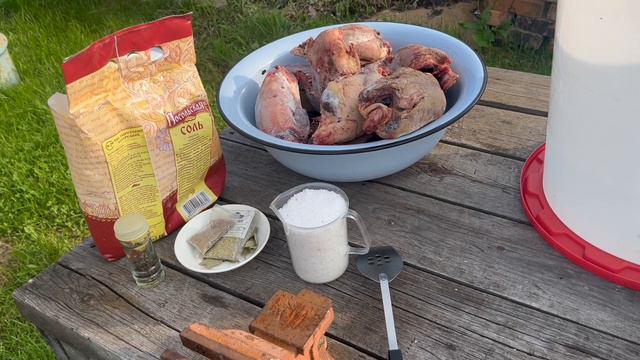 Утка горячего копчения. Маринад, засолка.