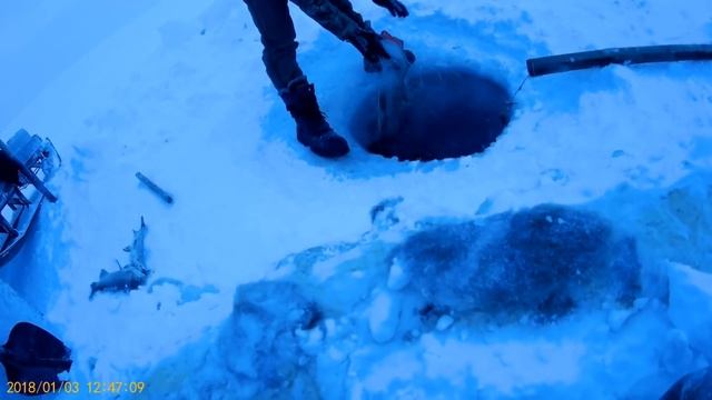 Рыбалка на Чукотке Подлёдные сети 2