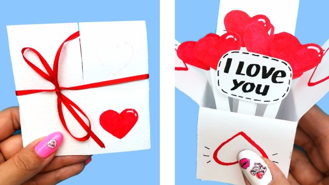 ❤️Открытка на 14 февраля/Объёмная открытка ЛЕГКО