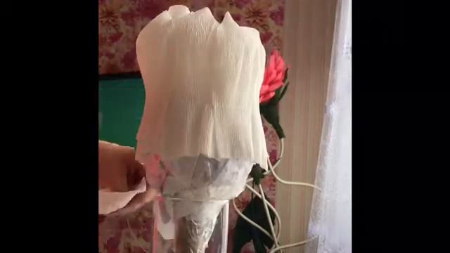 Ростовые цветы из гофрированной бумаги