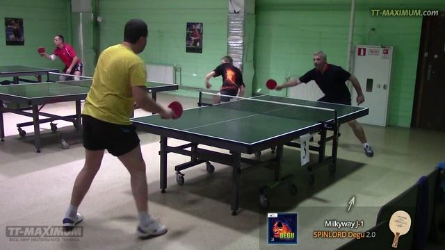 блоки короткими шипами SPINLORD Degu 2.0 на однослойке MILKYWAY (YINHE) J-1