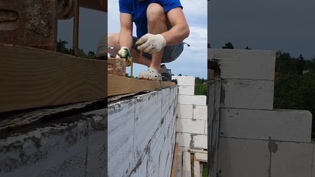 Строю сам , установка маурлата без армопояса на газобетоне