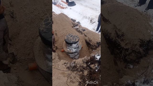 монтаж канализации каркасного дома на винтовых сваях