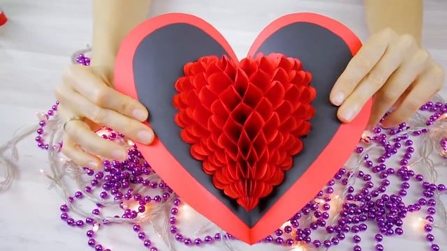 3 ИДЕИ ПОДАРКОВ на День Матери своими руками Открытка сердце для Мамы поделки и