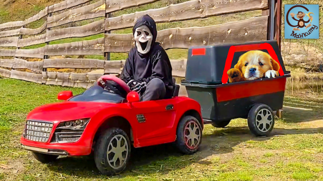 Дети и Машина. Милан, Диана и Даня играют в полицию и полицейские машины. Манкиту