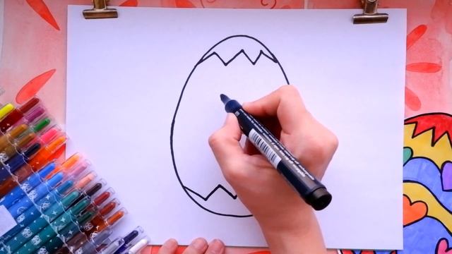 Как нарисовать пасхальное яйцо | Рисунок к пасхе | Няня Уля
