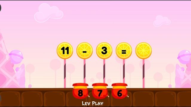 Арифметика для малышей. Вычитание. Веселый мультфильм на Английском
